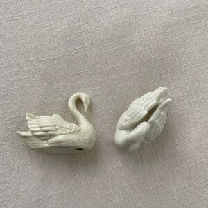 Lenox Swan Place Card Holders x2